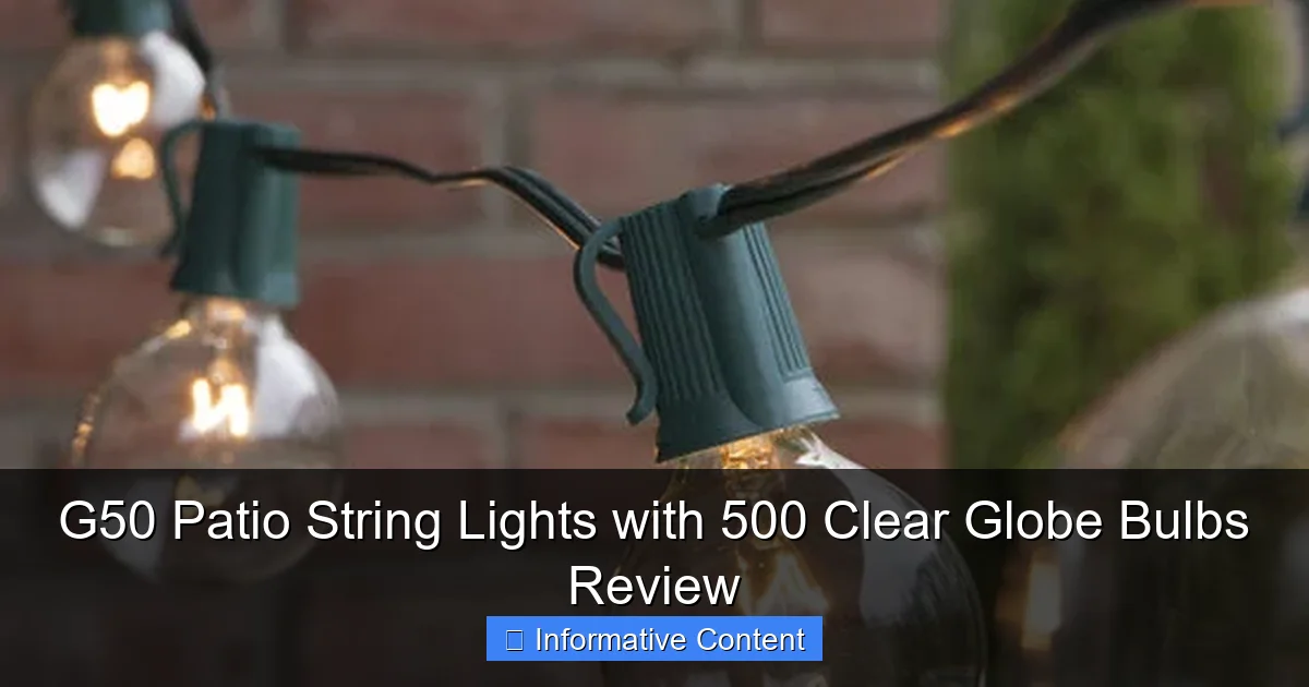 G50 Patio String Lights with 500 Clear Globe Bulbs Review