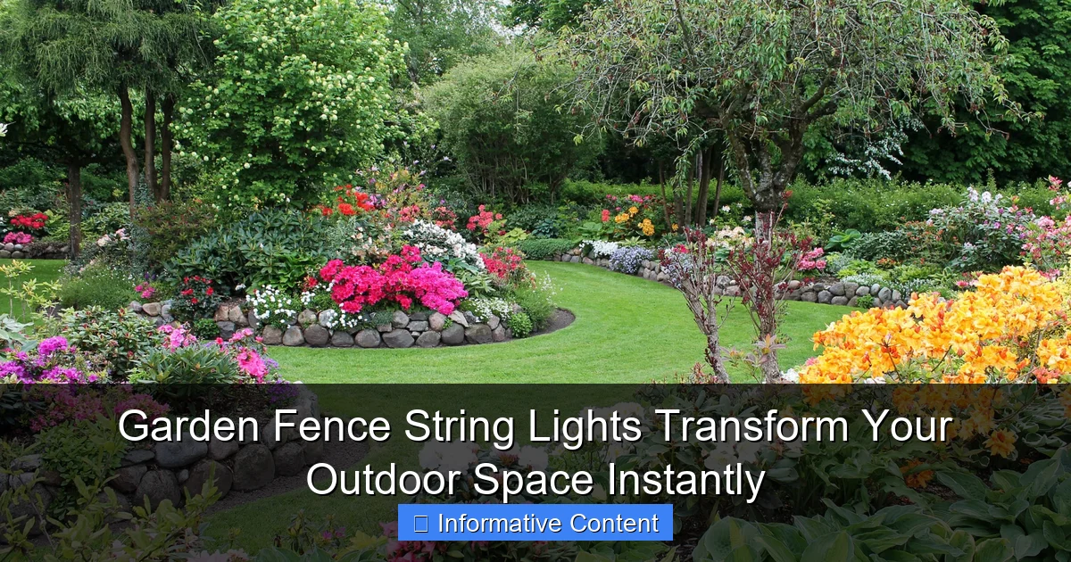 Garden Fence String Lights Transform Your Outdoor Space Instantly