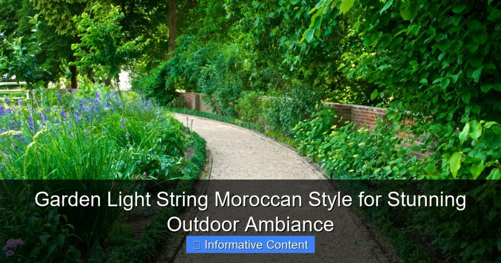 Garden Light String Moroccan Style for Stunning Outdoor Ambiance