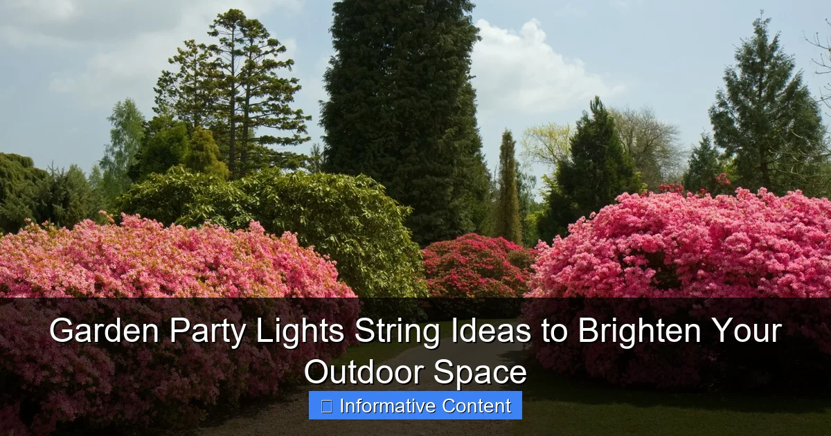 Garden Party Lights String Ideas to Brighten Your Outdoor Space
