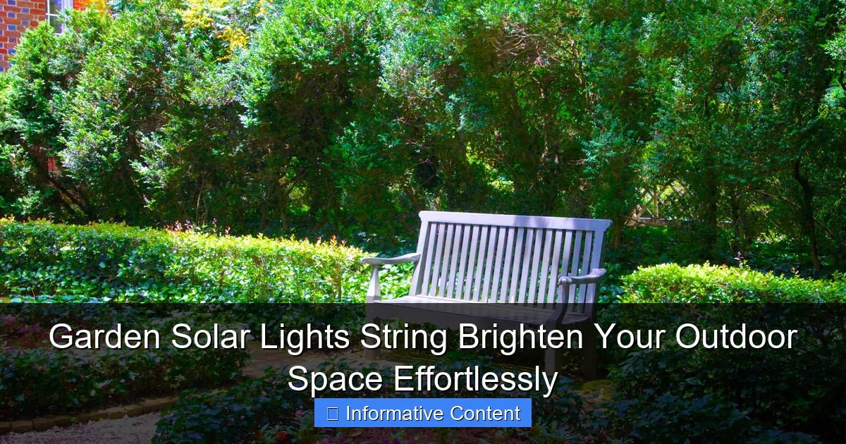 Garden Solar Lights String Brighten Your Outdoor Space Effortlessly
