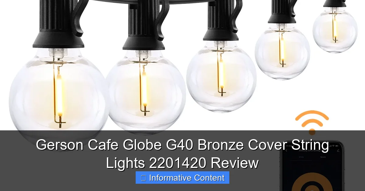 Gerson Cafe Globe G40 Bronze Cover String Lights 2201420 Review