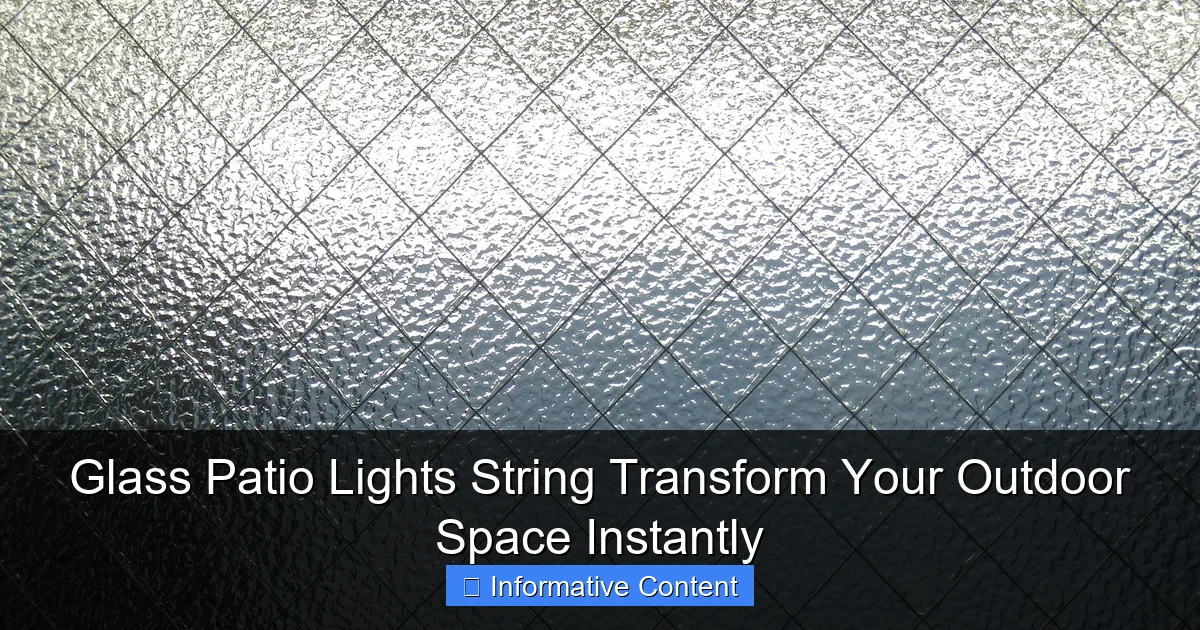 Glass Patio Lights String Transform Your Outdoor Space Instantly