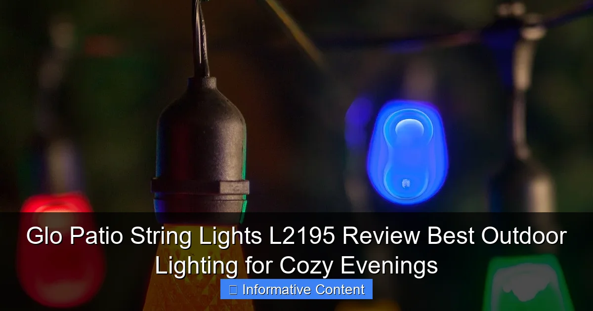 Glo Patio String Lights L2195 Review Best Outdoor Lighting for Cozy Evenings