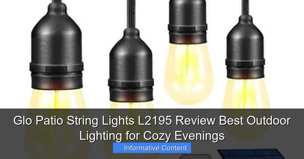 Glo Patio String Lights L2195 Review Best Outdoor Lighting for Cozy Evenings