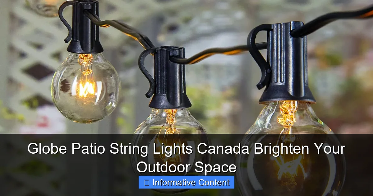 Globe Patio String Lights Canada Brighten Your Outdoor Space
