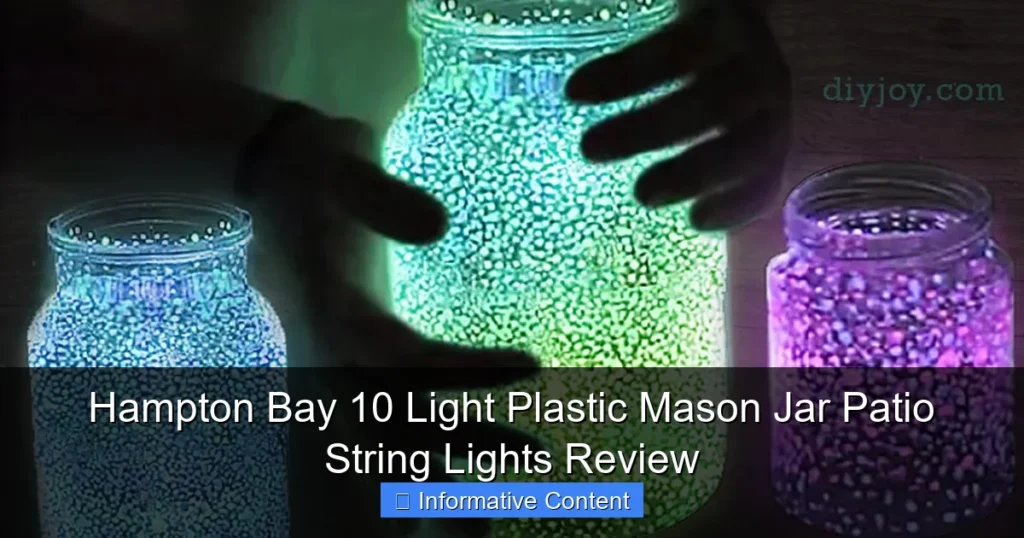 Hampton Bay 10 Light Plastic Mason Jar Patio String Lights Review