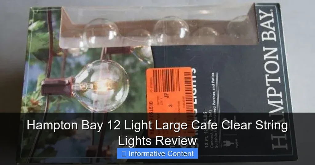 Hampton Bay 12 Light Large Cafe Clear String Lights Review