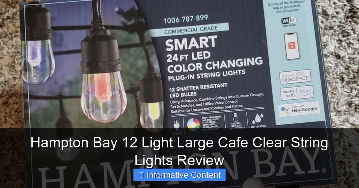 Hampton Bay 12 Light Large Cafe Clear String Lights Review