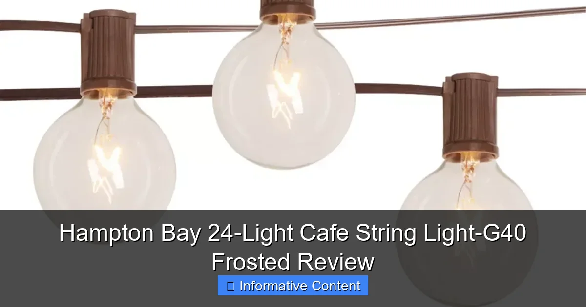 Hampton Bay 24-Light Cafe String Light-G40 Frosted Review