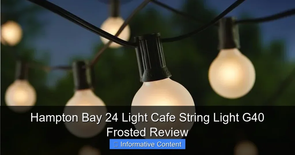 Hampton Bay 24 Light Cafe String Light G40 Frosted Review