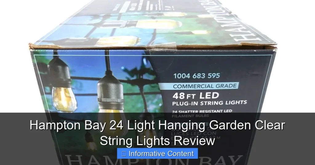 Hampton Bay 24 Light Hanging Garden Clear String Lights Review