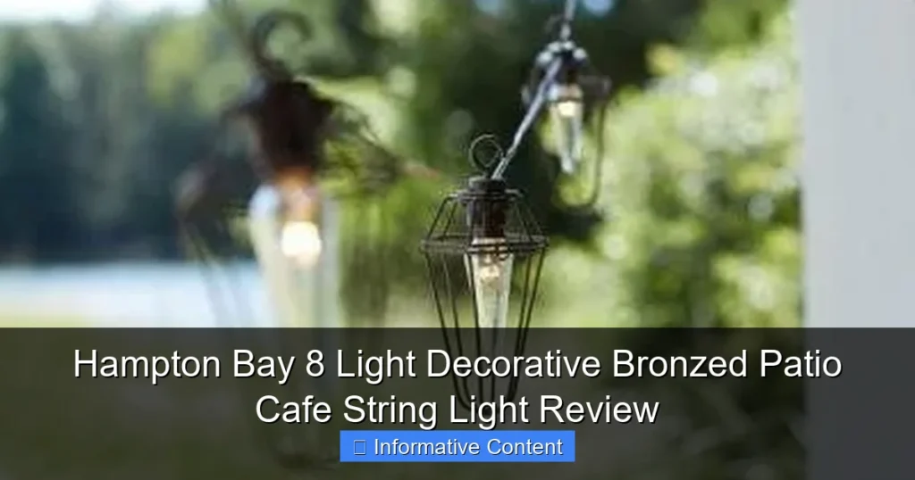Hampton Bay 8 Light Decorative Bronzed Patio Cafe String Light Review