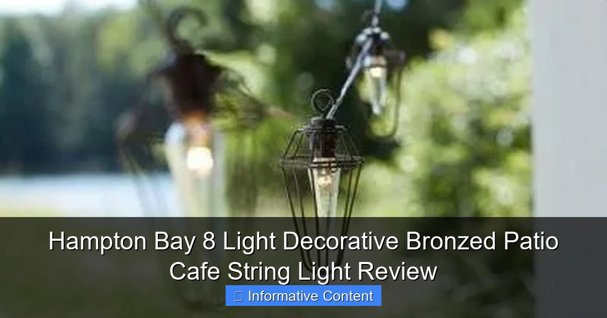 Hampton Bay 8 Light Decorative Bronzed Patio Cafe String Light Review