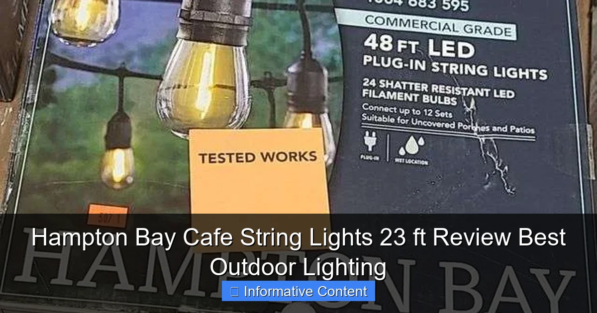 Hampton Bay Cafe String Lights 23 ft Review Best Outdoor Lighting