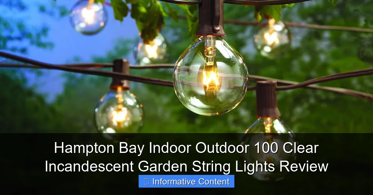 Hampton Bay Indoor Outdoor 100 Clear Incandescent Garden String Lights Review
