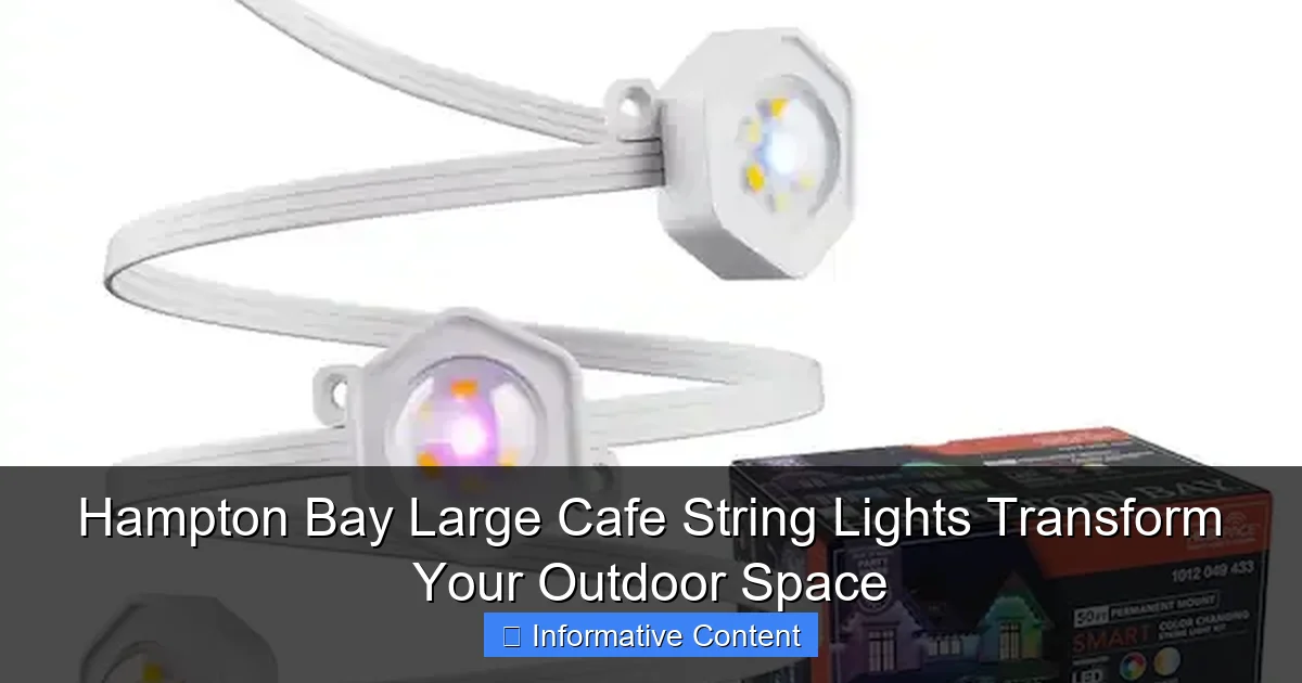 Hampton Bay Large Cafe String Lights Transform Your Outdoor Space