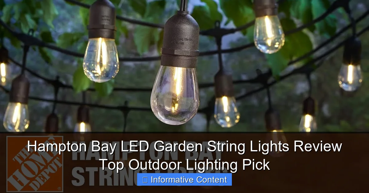 Hampton Bay LED Garden String Lights Review Top Outdoor Lighting Pick