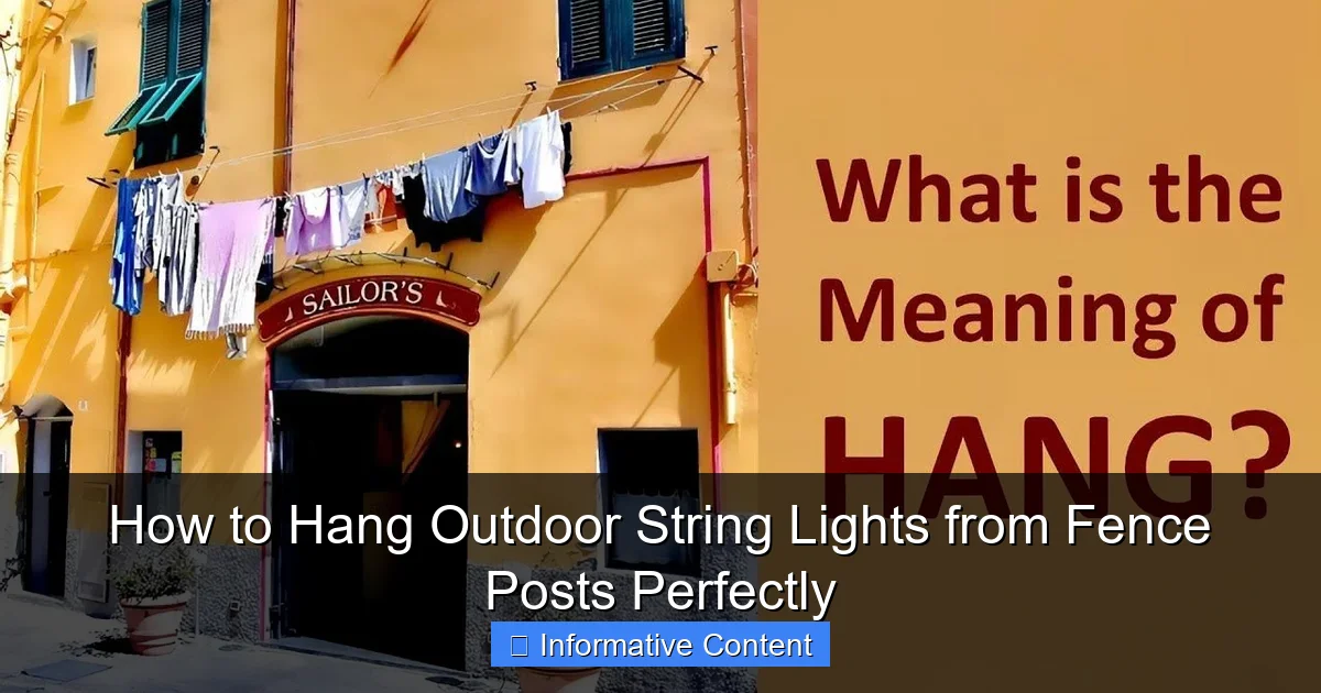 How to Hang Outdoor String Lights from Fence Posts Perfectly