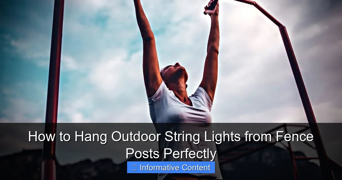 How to Hang Outdoor String Lights from Fence Posts Perfectly