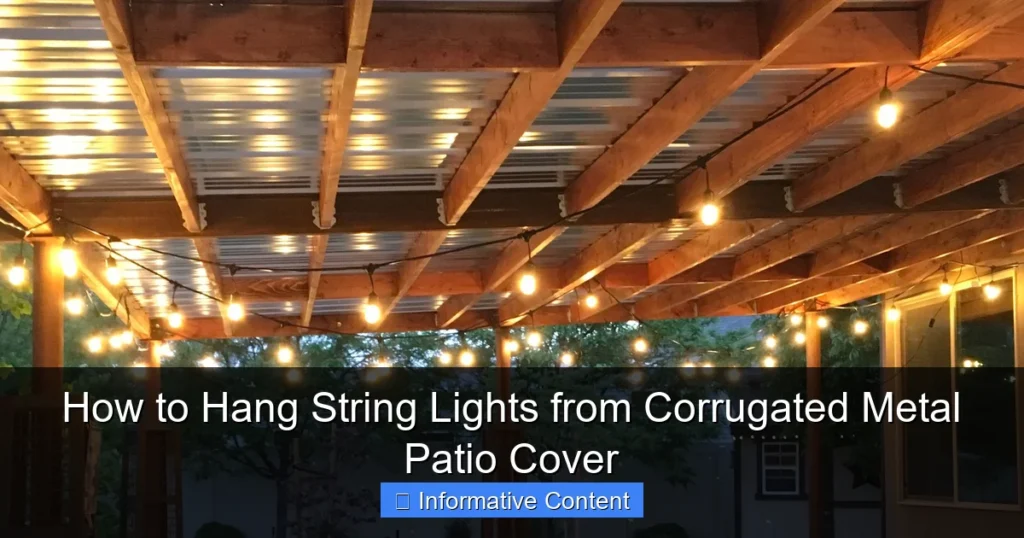 How to Hang String Lights from Corrugated Metal Patio Cover