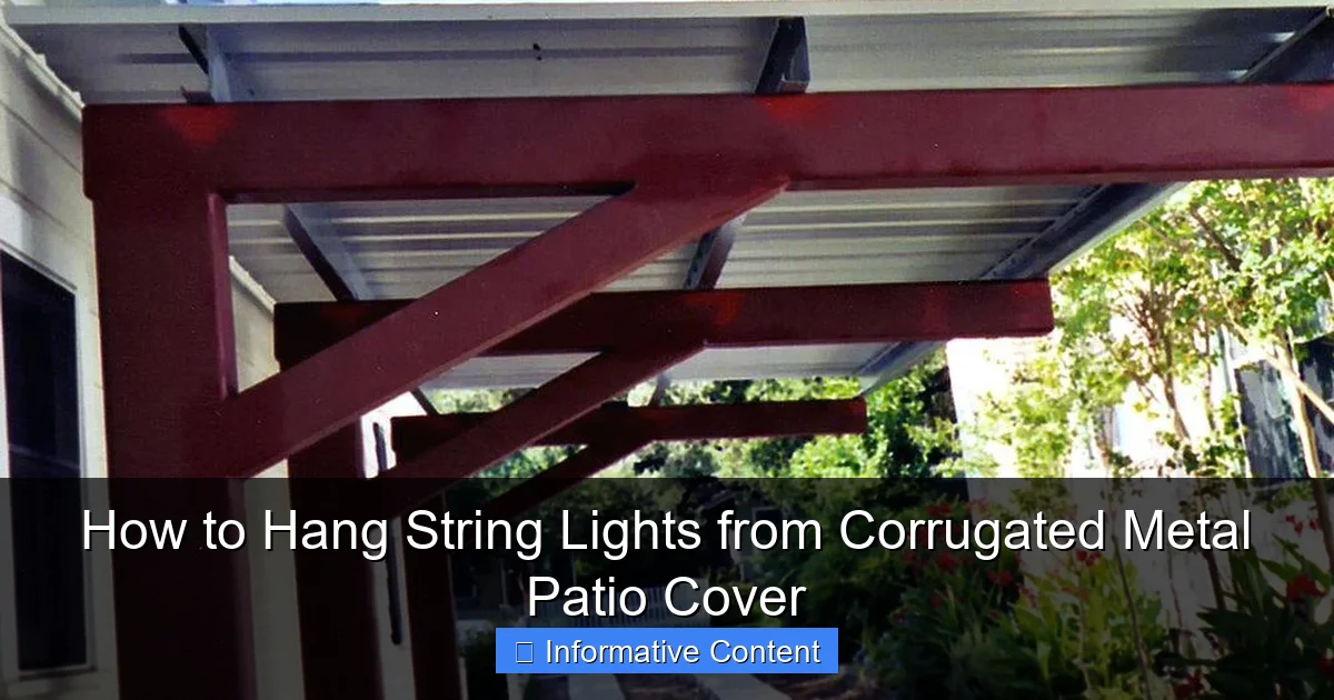 How to Hang String Lights from Corrugated Metal Patio Cover