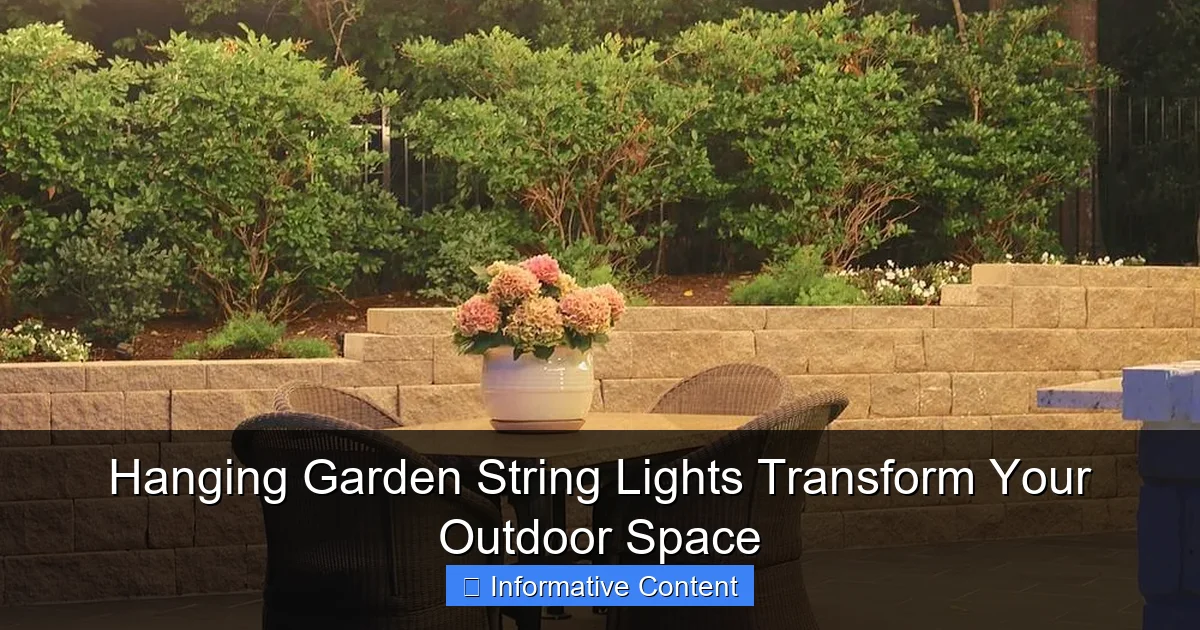 Hanging Garden String Lights Transform Your Outdoor Space