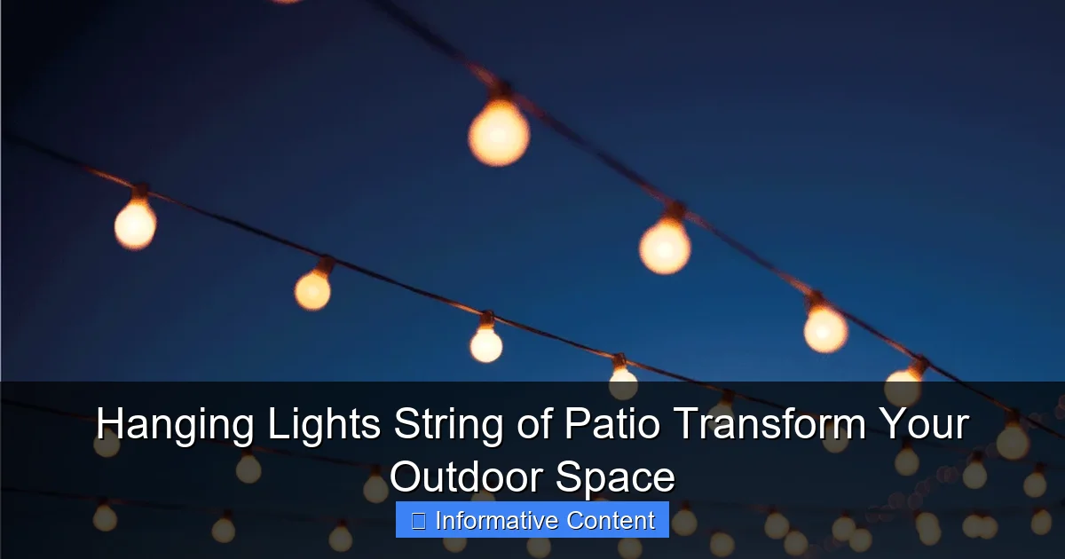 Hanging Lights String of Patio Transform Your Outdoor Space