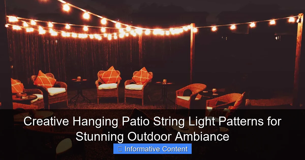 Creative Hanging Patio String Light Patterns for Stunning Outdoor Ambiance