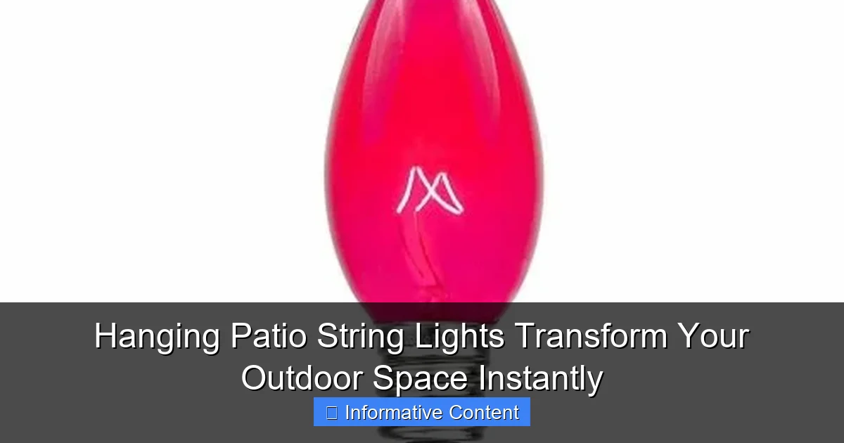 Hanging Patio String Lights Transform Your Outdoor Space Instantly