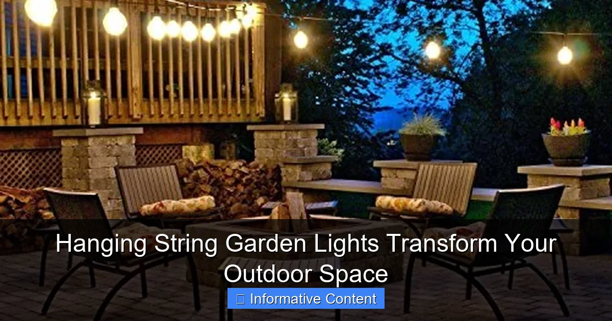 Hanging String Garden Lights Transform Your Outdoor Space
