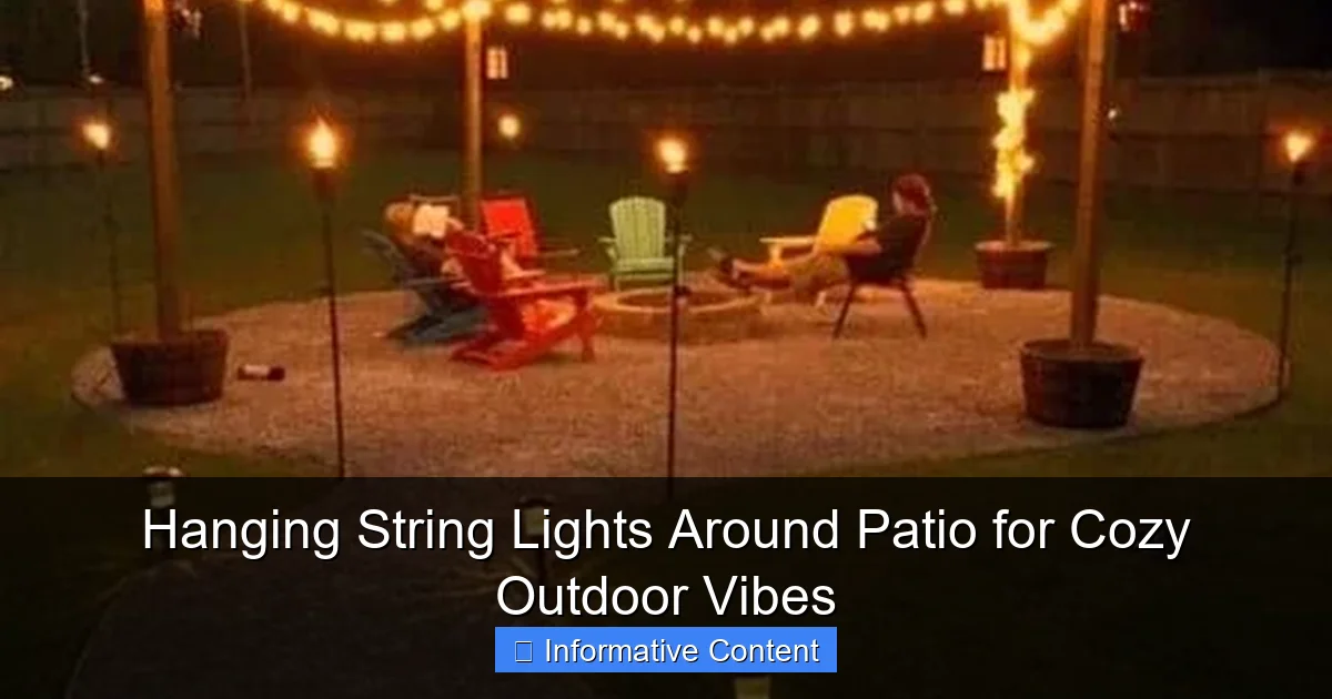 Hanging String Lights Around Patio for Cozy Outdoor Vibes