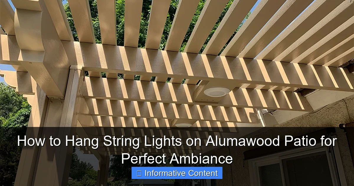 How to Hang String Lights on Alumawood Patio for Perfect Ambiance