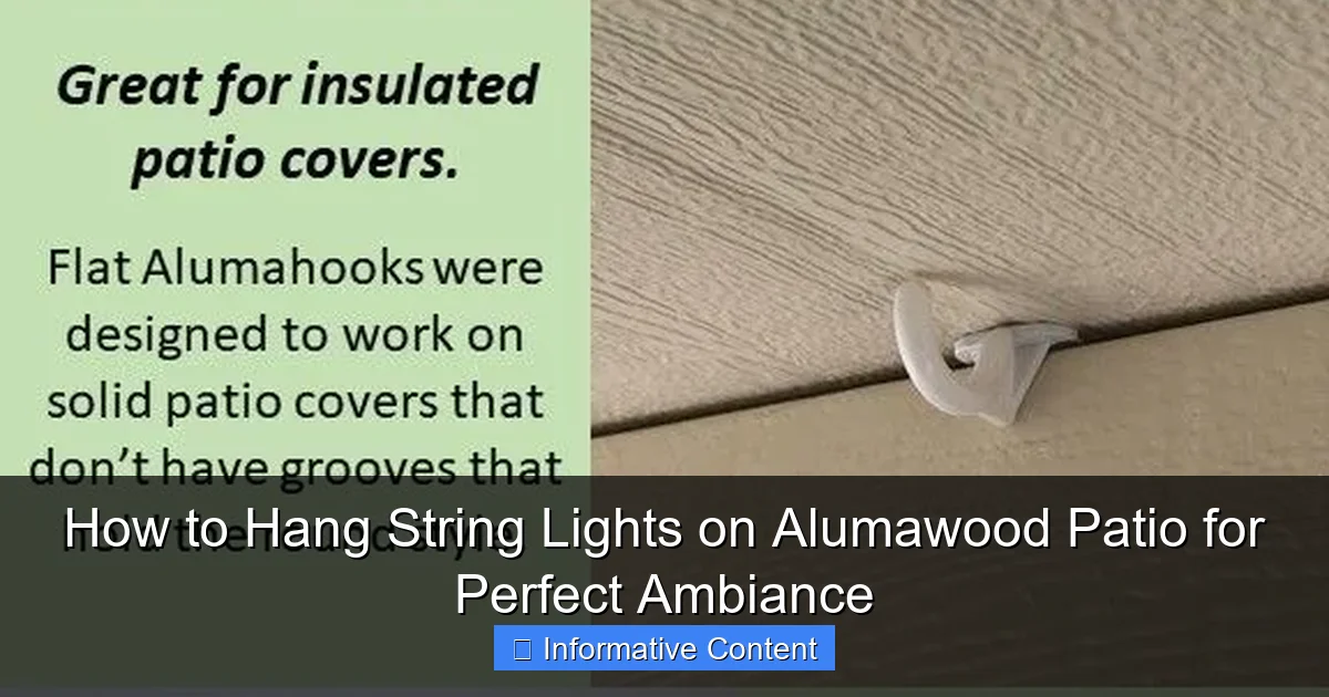How to Hang String Lights on Alumawood Patio for Perfect Ambiance