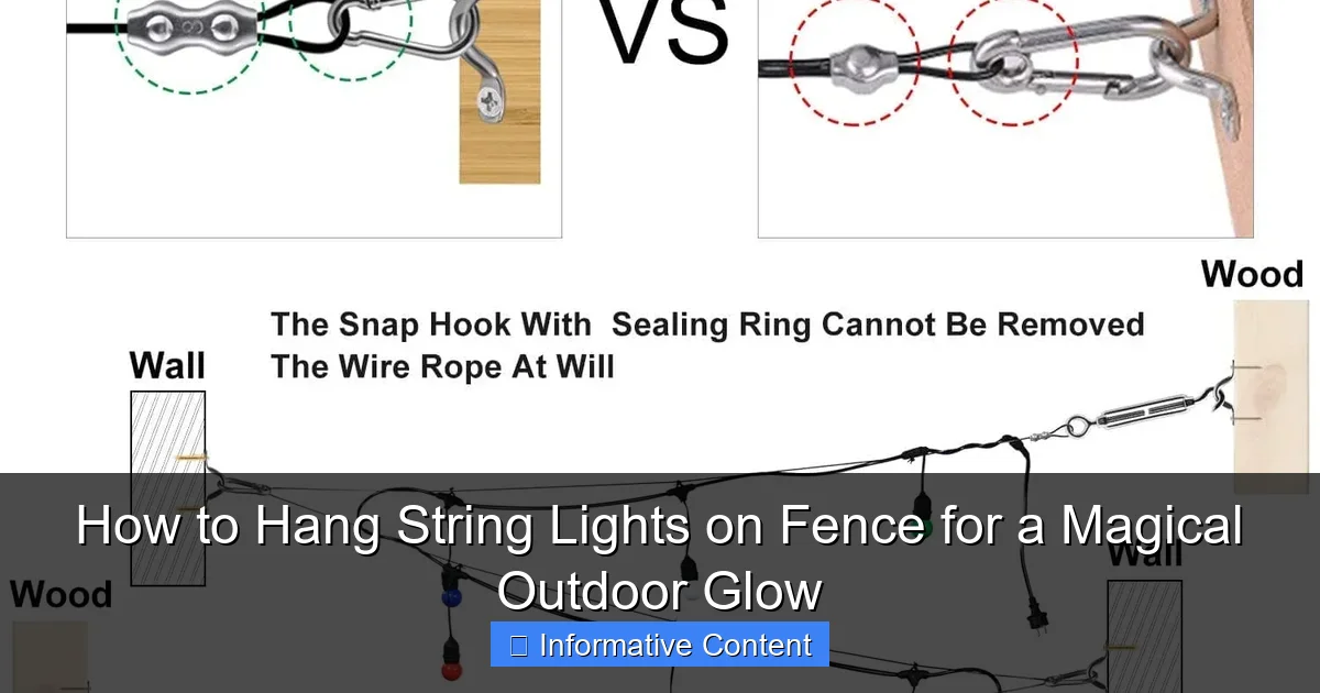 How to Hang String Lights on Fence for a Magical Outdoor Glow