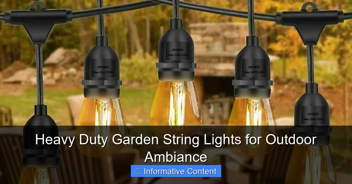 Heavy Duty Garden String Lights for Outdoor Ambiance