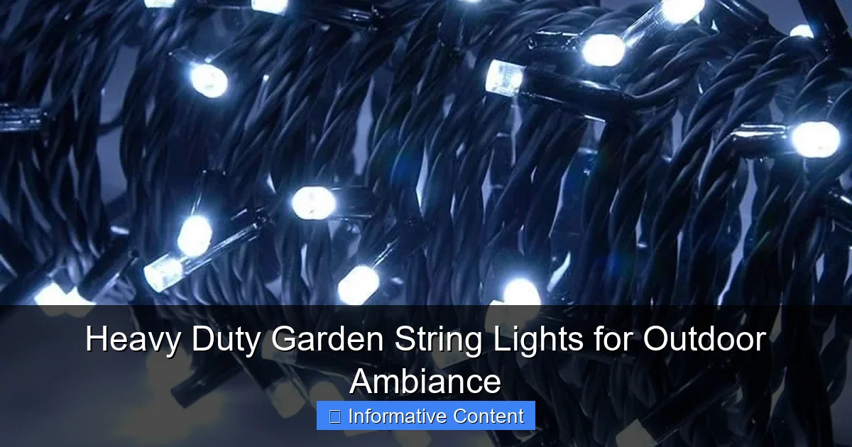 Heavy Duty Garden String Lights for Outdoor Ambiance