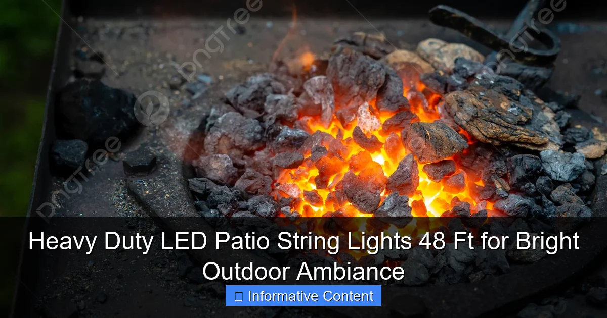 Heavy Duty LED Patio String Lights 48 Ft for Bright Outdoor Ambiance
