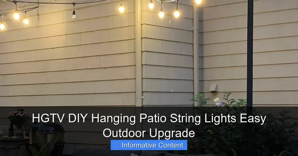 HGTV DIY Hanging Patio String Lights Easy Outdoor Upgrade