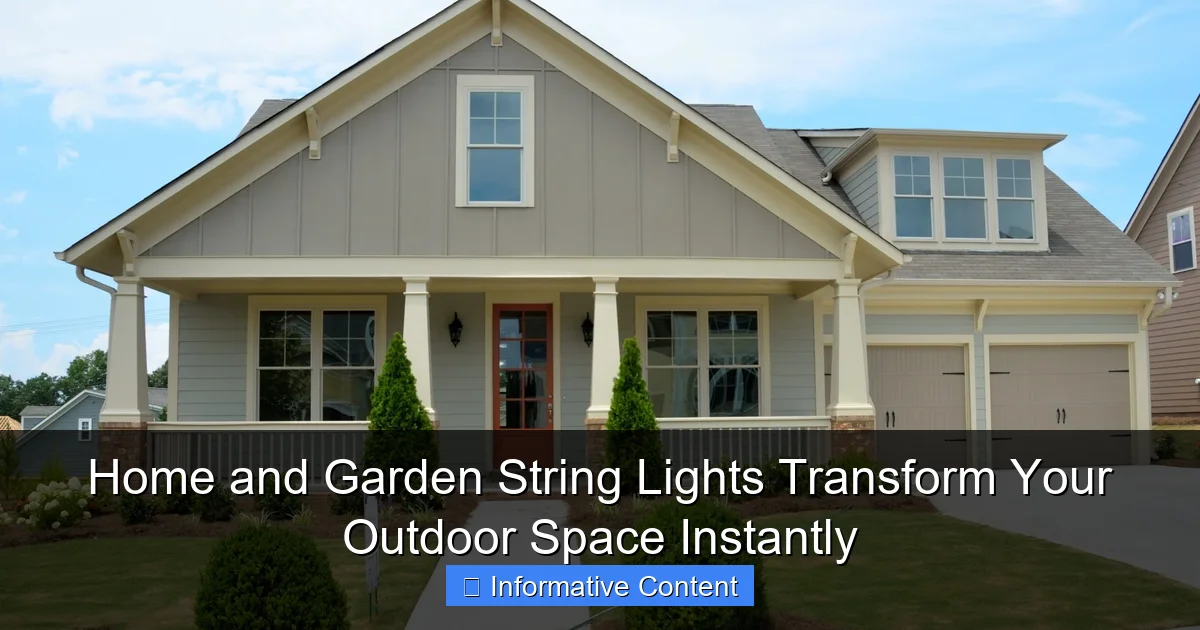 Home and Garden String Lights Transform Your Outdoor Space Instantly