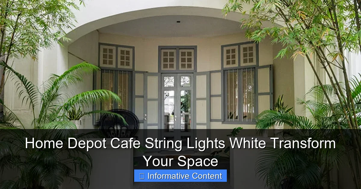 Home Depot Cafe String Lights White Transform Your Space