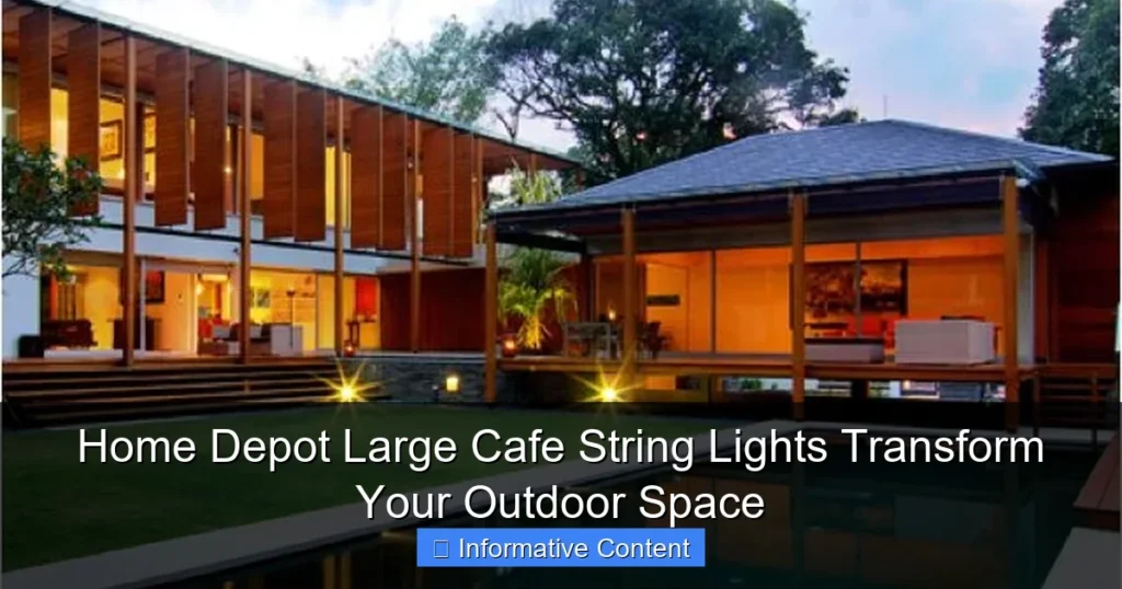 Home Depot Large Cafe String Lights Transform Your Outdoor Space