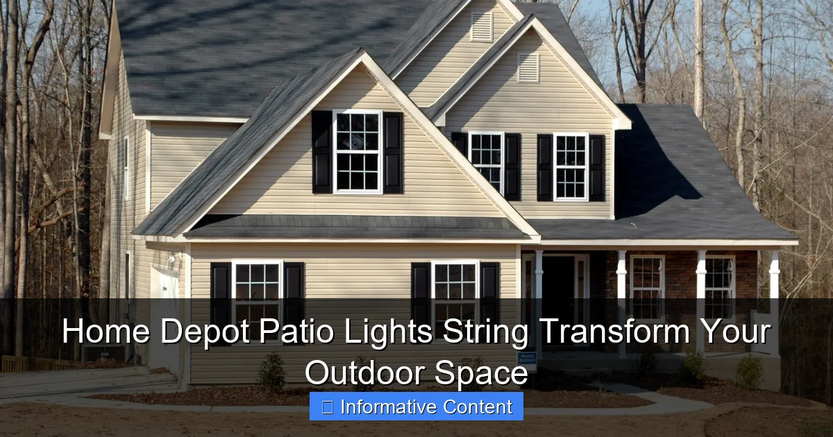 Home Depot Patio Lights String Transform Your Outdoor Space