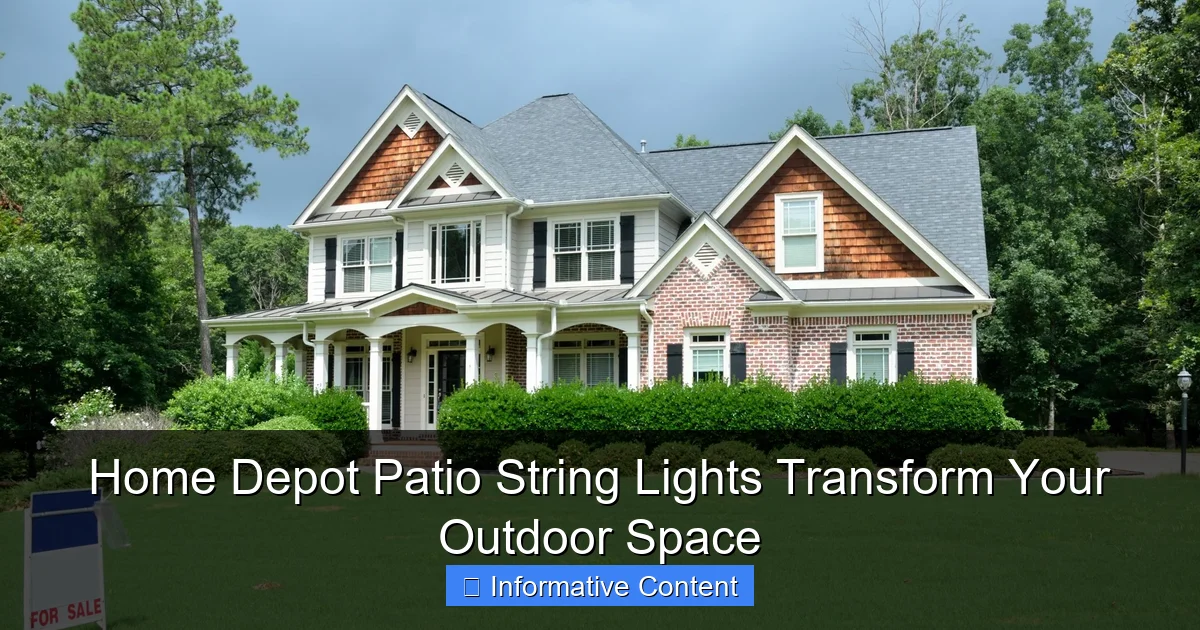 Home Depot Patio String Lights Transform Your Outdoor Space