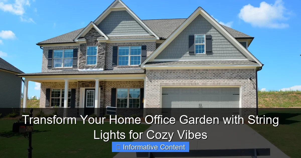 Transform Your Home Office Garden with String Lights for Cozy Vibes