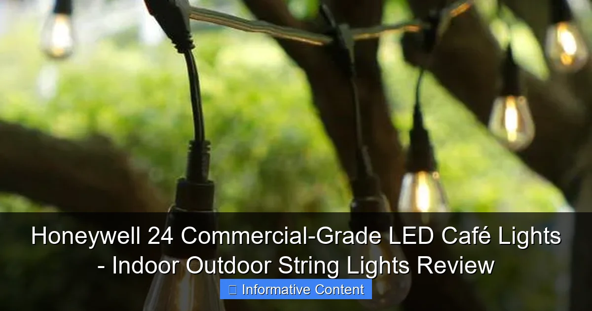 Honeywell 24 Commercial-Grade LED Café Lights - Indoor Outdoor String Lights Review