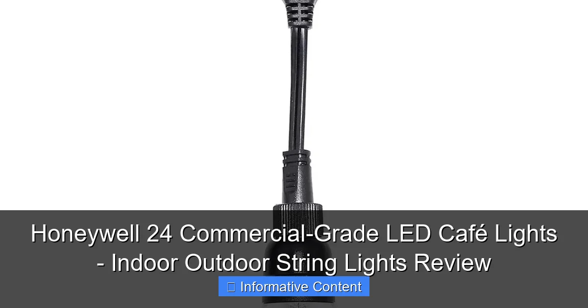 Honeywell 24 Commercial-Grade LED Café Lights - Indoor Outdoor String Lights Review