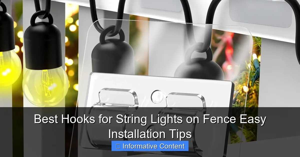 Best Hooks for String Lights on Fence Easy Installation Tips