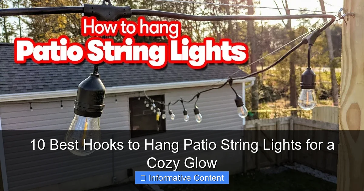 10 Best Hooks to Hang Patio String Lights for a Cozy Glow