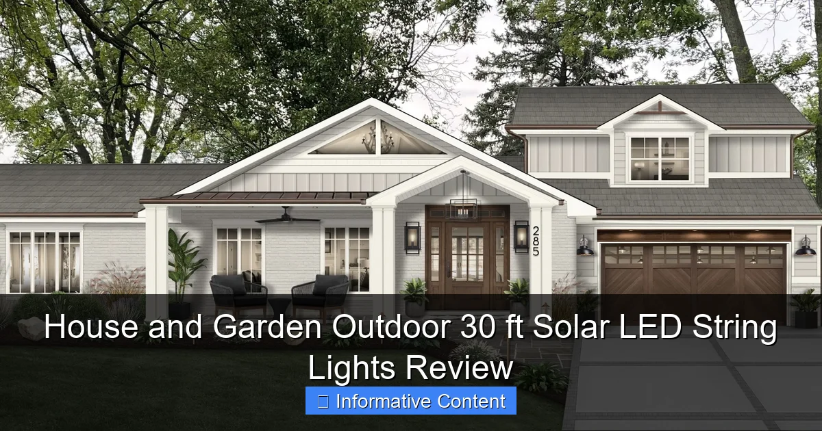 House and Garden Outdoor 30 ft Solar LED String Lights Review